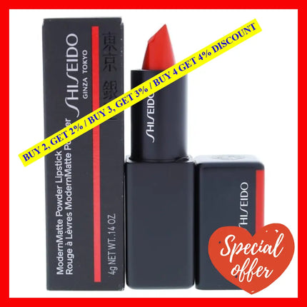 Modernmatte Powder Lipstick - 509 Flame By Shiseido For Unisex 0.14 Oz