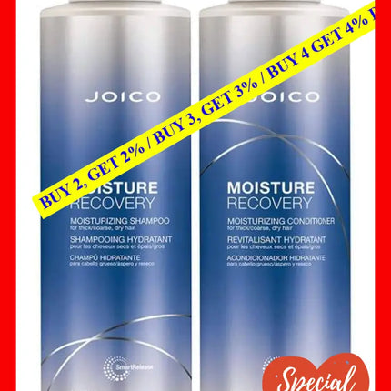 Moisture Recovery Kit By Joico For Unisex - 2 Pc 33.8 Oz Shampoo Conditioner