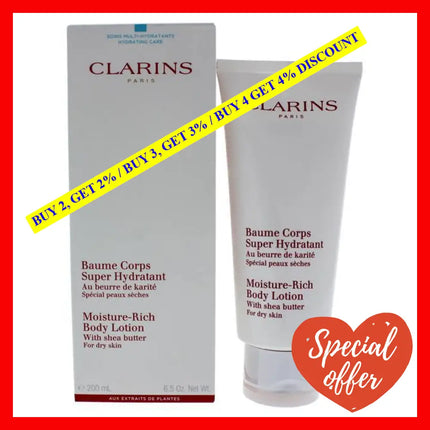 Moisture Rich Body Lotion With Shea Butter (Dry Skin) By Clarins For Unisex - 6.5 Oz