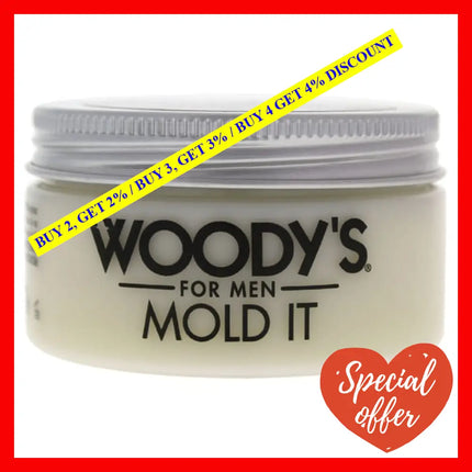 Mold It Medium Hold Matte Styling Paste By Woodys For Men - 3.4 Oz