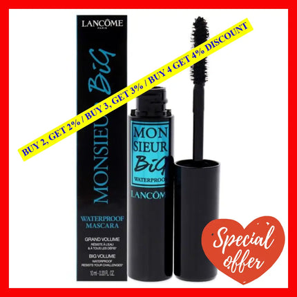 Monsieur Big Waterproof Mascara - 01 Black By Lancome For Women 0.33 Oz