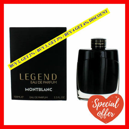 Mont Blanc Legend By 3.3 Oz Eau De Parfum Spray For Men