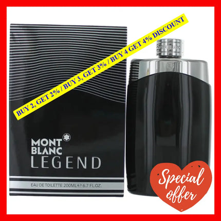 Mont Blanc Legend By 6.7 Oz Eau De Toilette Spray For Men