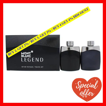 Mont Blanc Legend By For Men - 2 Pc Gift Set 3.3Oz Edt Spray After Shave Lotion