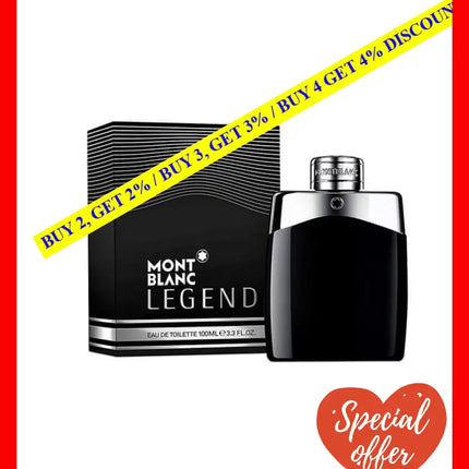 Mont Blanc Legend Eau De Toilette Spray 100 Ml For Men - 3386460032681