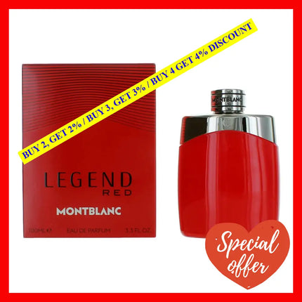 Mont Blanc Legend Red By 3.3 Oz Eau De Parfum Spray For Men