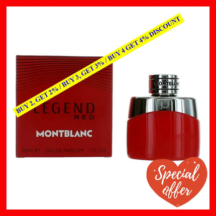 Mont Blanc Legend Red By Mon 1 Oz Eau De Parfum Spray For Men