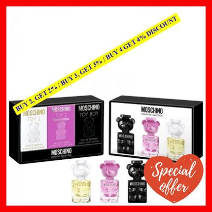 Moschino 3 Pcs Toy Mini Set: Boy 5 Ml Eau De Parfum + 2 Bubble Gum Toilette