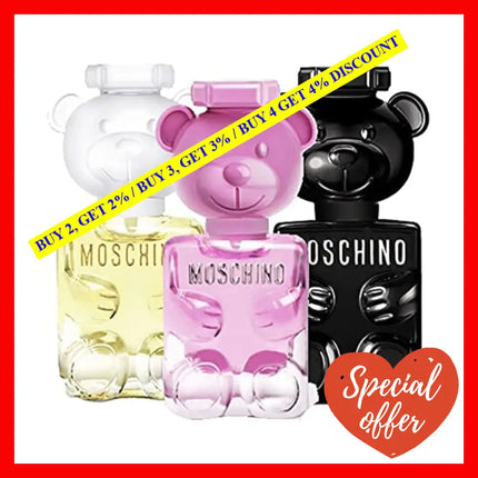 Moschino 3 Pcs Toy Mini Set: Boy 5 Ml Eau De Parfum + 2 Bubble Gum Toilette