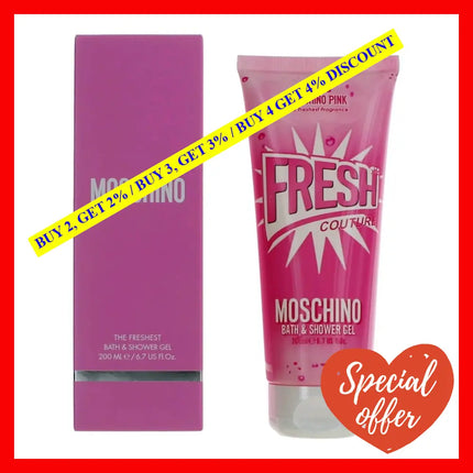 Moschino Pink Fresh Couture By 6.7 Oz Bath And Shower Gel For Women