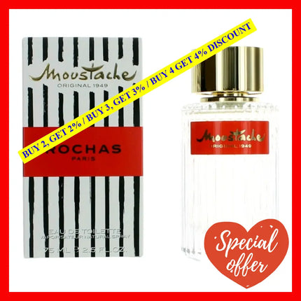 Moustache By Rochas 2.5 Oz Eau De Toilette Spray For Men