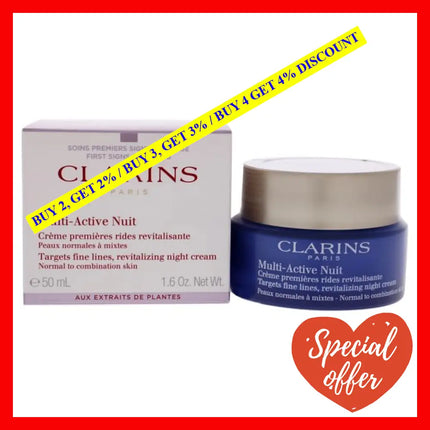 Multi-Active Night Cream - Normal To Combination Skin By Clarins For Women 1.6 Oz