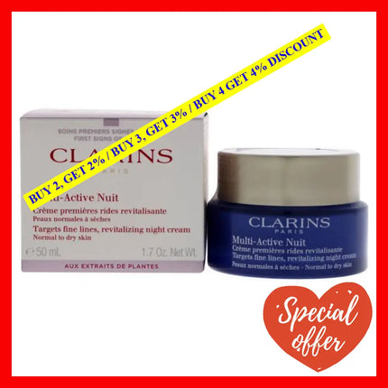 Multi-Active Night Cream - Normal To Dry Skin By Clarins For Unisex 1.7 Oz