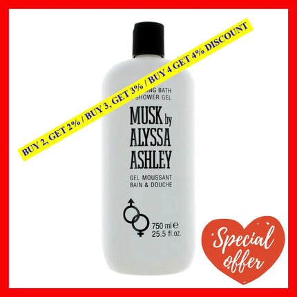 Musk By Alyssa Ashley 25.5 Oz Bubbling Bath & Shower Gel For Women