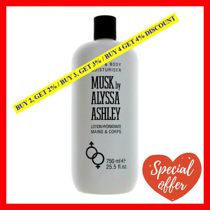 Musk By Alyssa Ashley 25.5 Oz Hand & Body Moisturizer For Women