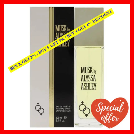 Musk By Alyssa Ashley For Women - 3.4 Oz Edt Spray