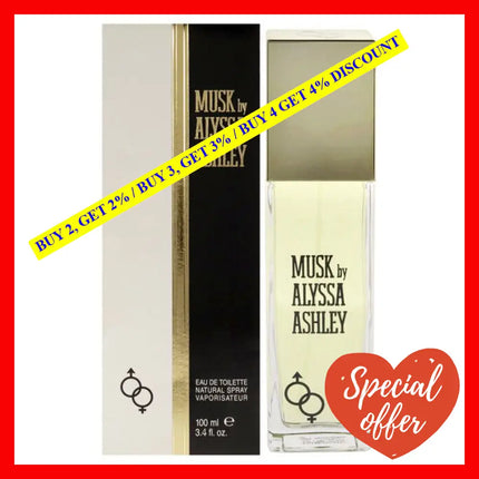 Musk By Alyssa Ashley For Women - 3.4 Oz Edt Spray (Tester)