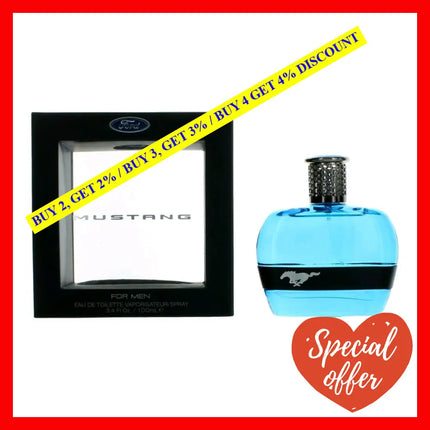 Mustang Blue By 3.4 Oz Eau De Toilette Spray For Men