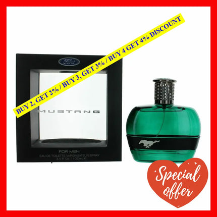 Mustang Green By 3.4 Oz Eau De Toilette Spray For Men