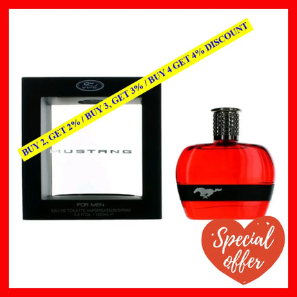 Mustang Red By 3.4 Oz Eau De Toilette Spray For Men