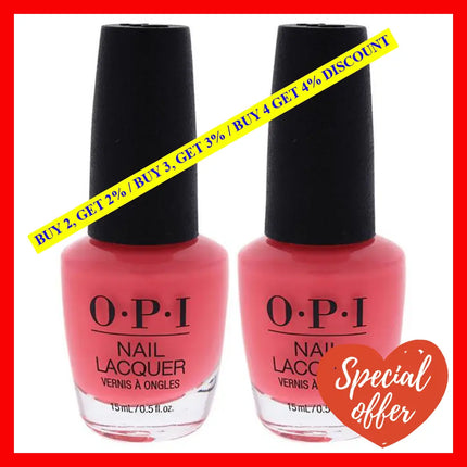 Nail Lacquer - Nl N71 Orange You A Rock Star By Opi For Women 0.5 Oz Polish Pack Of 2