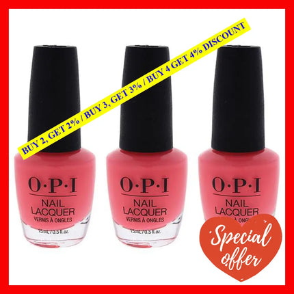 Nail Lacquer - Nl N71 Orange You A Rock Star By Opi For Women 0.5 Oz Polish Pack Of 3