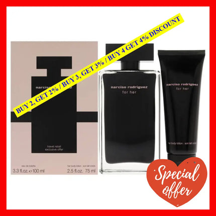 Narciso Rodriguez By For Women - 2 Pc Gift Set 3.3Oz Edt Spray 2.5Oz Body Lotion