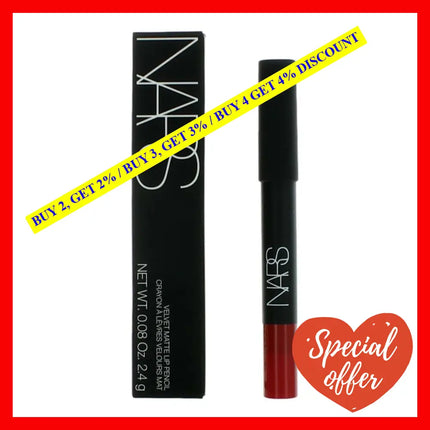 Nars Velvet Matte Lip Pencil By.08 Oz - Mysterious Red