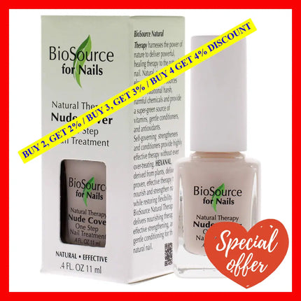 Natural Therapy Nude Cover By Biosource For Women - 0.4 Oz Nail Treatment