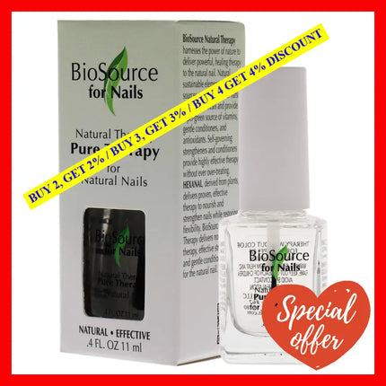 Natural Therapy Pure By Biosource For Women - 0.4 Oz Nail Treatment