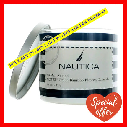 Nautica 14.5 Oz Soy Wax Blend 3 Wick Candle - Nomad