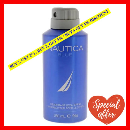 Nautica Blue By For Men - 5 Oz Deodorant Body Spray