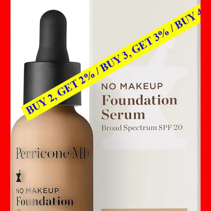 No Makeup Foundation Serum Spf 20 - Buff By Perricone Md For Women 1 Oz