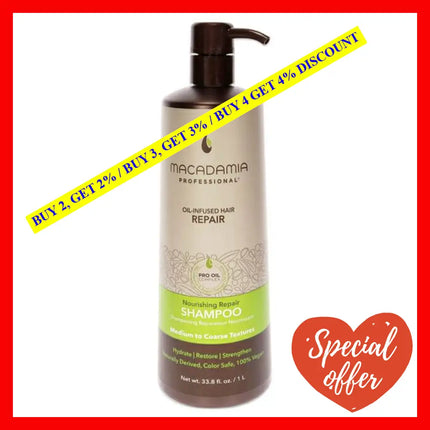 Nourishing Repair Shampoo By Macadamia Oil For Unisex - 33.8 Oz