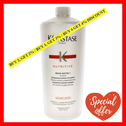 Nutritive Bain Satin 1 Shampoo By Kerastase For Unisex - 34 Oz