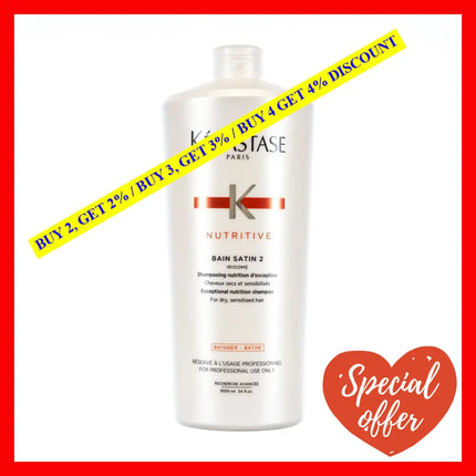 Nutritive Bain Satin 2 Shampoo By Kerastase For Unisex - 34 Oz