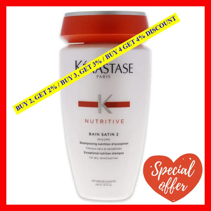 Nutritive Bain Satin 2 Shampoo By Kerastase For Unisex - 8.5 Oz