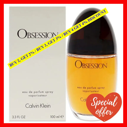 Obsession By Calvin Klein For Women - 3.4 Oz Edp Spray