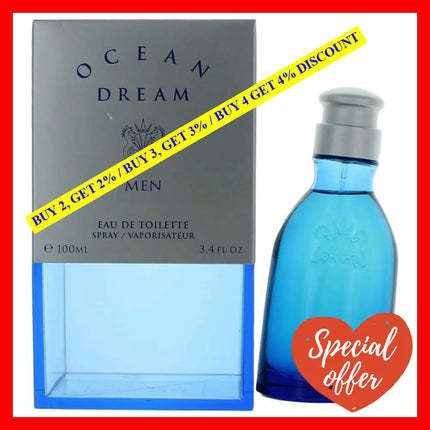 Ocean Dream By 3.4 Oz Eau De Toilette Spray For Men