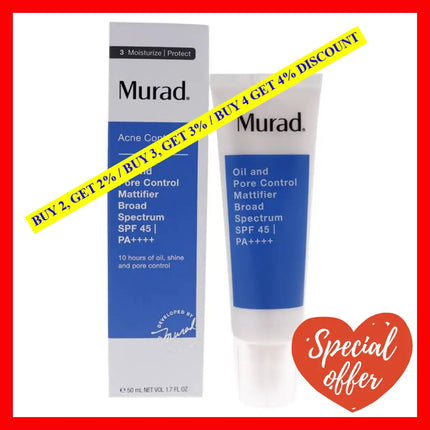 Oil And Pore Control Mattifier Broad Spectrum Spf 45 By Murad For Unisex - 1.7 Oz Treatment