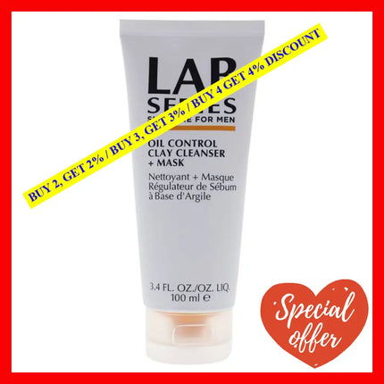 Oil Control Clay Cleanser Plus Mask By Lab Series For Men - 3.4 Oz