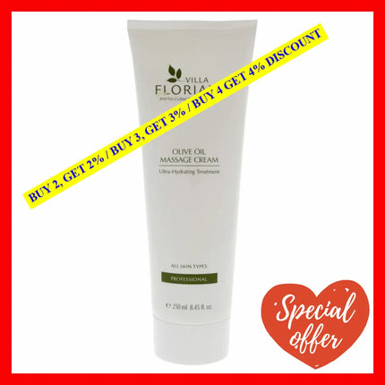 Olive Oil Massage Cream By Villa Floriani For Unisex - 8.45 Oz