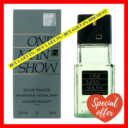 One Man Show By Jacques Bogart 3.4 Oz Eau De Toilette Spray For Men