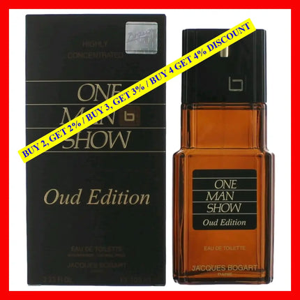 One Man Show Oud Edition By Jacques Bogart 3.3 Oz Eau De Toilette Spray For Men