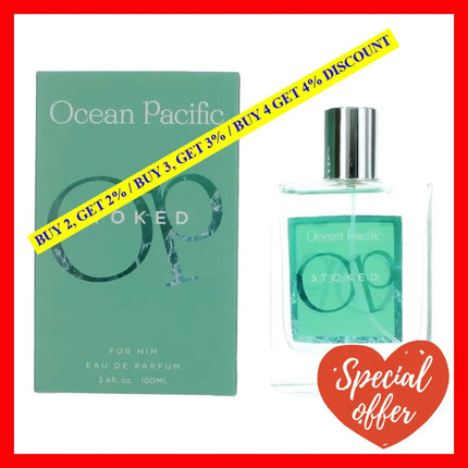 Op Stoked By Ocean Pacific 3.4 Oz Eau De Toilette Spray For Men