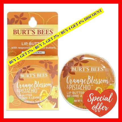 Orange Blossom And Pistachio Lip Butter By Burts Bees For Unisex - 0.4 Oz Balm