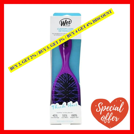 Original Detangler For Thick Hair Brush - Purple By Wet Unisex 1 Pc