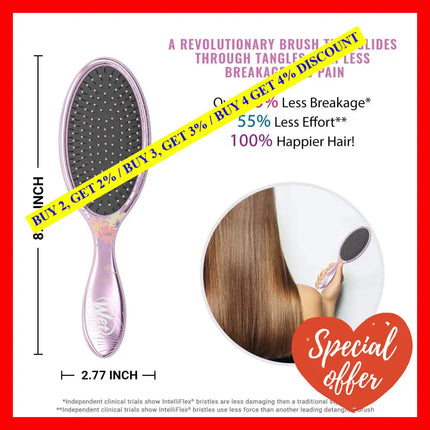 Original Detangler Princess Wholehearted Brush - Tiana Light Purple By Wet For Unisex 1 Pc Hair