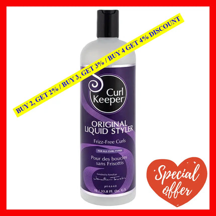 Original Liquid Styler Frizz-Free Curls By Curl Keeper For Unisex - 33.8 Oz Oil