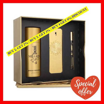 Paco Rabanne 1 Million Parfum 100Ml Gift Set (Contains Edp + 150Ml Deodorant Spray)